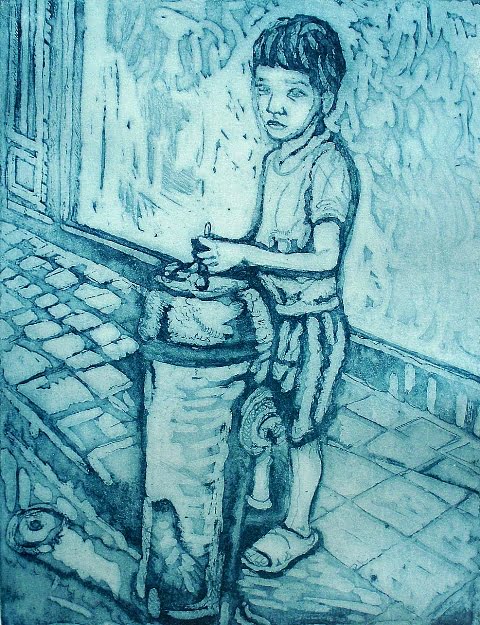 Grabado de Ligia Sandino